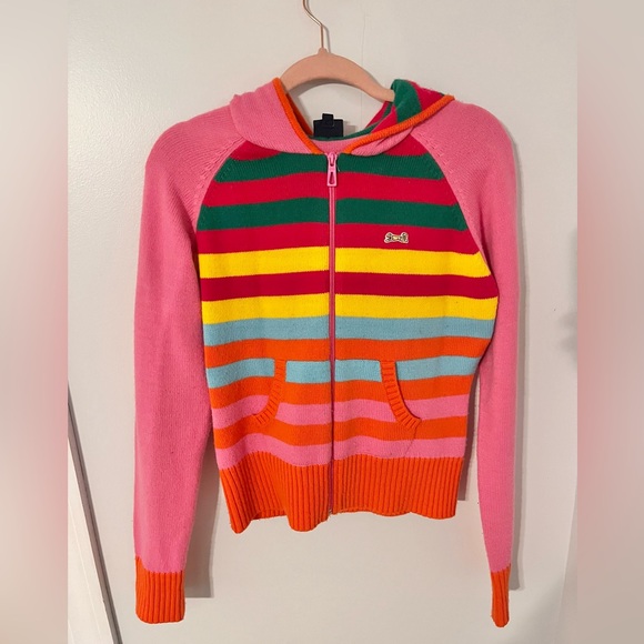 Vintage Le Tigre (Izod) Children’s Sweater Hooded Cardigan Large - Picture 3 of 4